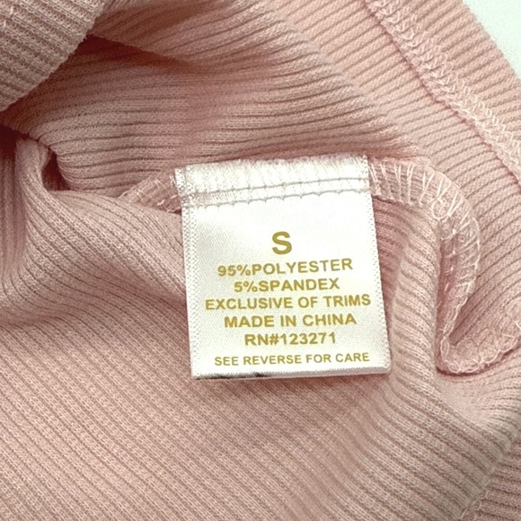 Riley James Ribbed T-Shirt Pretty Please Pink Bow Embroidered Top Short Sleeve S - Picture 4 of 6